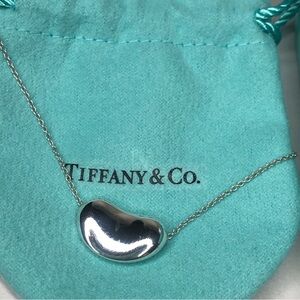 TIFFANY & Co Elsa PERETTI Sterling Silver Medium Bean Necklace FULL INCLUSION